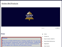 Tablet Screenshot of goldenbellproducts.com